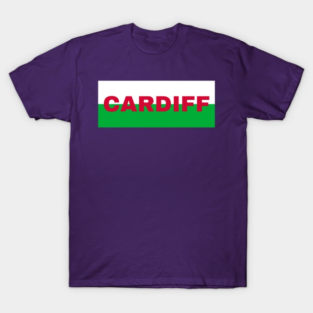 Cardiff City in Wales Flag T-Shirt by aybe7elf